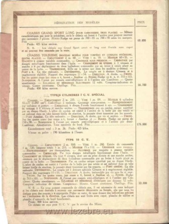catalogue amilcar 1926